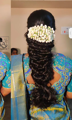 Bridal braid with jasmine flowers